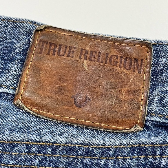 True Religion Men’s Straight Distressed Jeans – Size 30, Made in USA - Picture 16 of 16